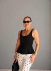 Siyah Volanlı Bluz