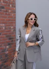 SOFT HAKİ Şerit Detay Blazer Pantolon Takım