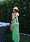 GREEN Back Crisscross Detail Knit Dress