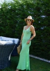 GREEN Back Crisscross Detail Knit Dress