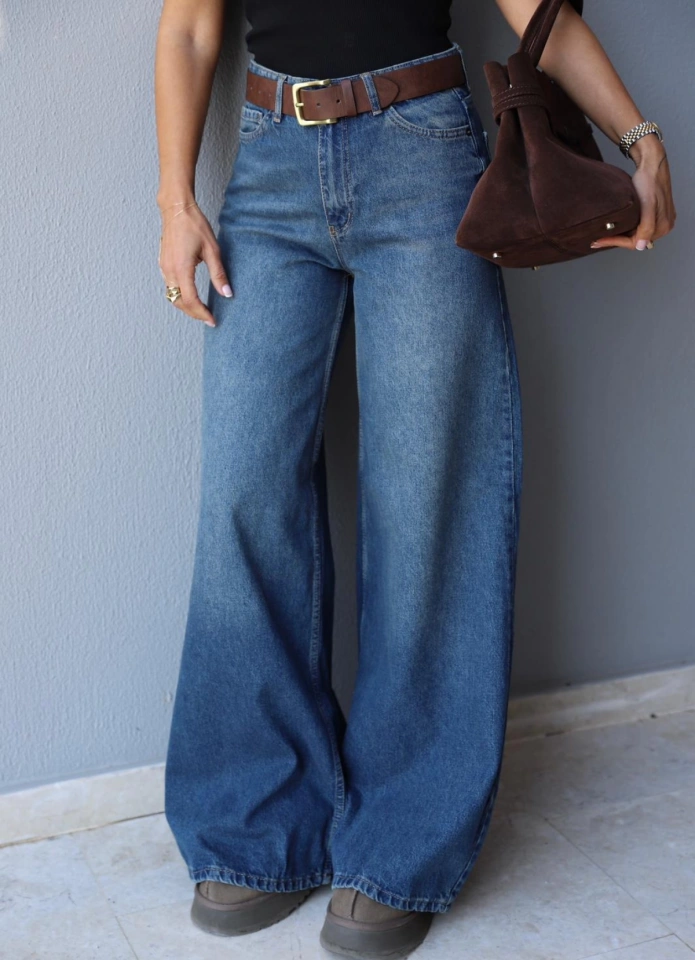 BLUE Wide Leg Jeans