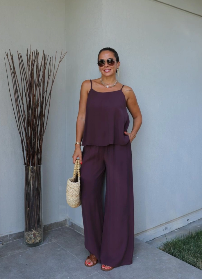 MÜRDÜM Askılı Bluz Pantolon Takım