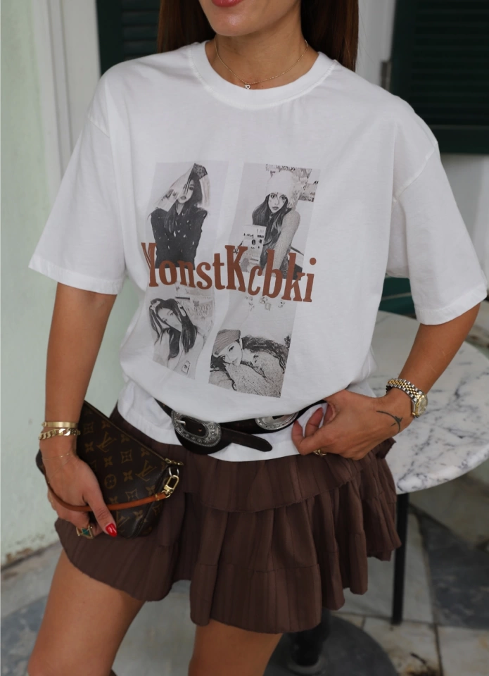 Oversize Baskılı Tshirt