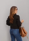 Acı Kahverengi Basic Triko Hırka
