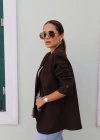 Acı Kahverengi Oversize Blazer Ceket
