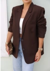 Acı Kahverengi Oversize Blazer Ceket
