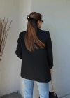 Siyah Astarlı Blazer Ceket