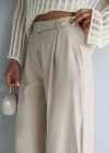 Beige Bel Detay Bol Paça Palazzo Pantolon