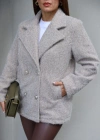 Beige Buklet Kaban Ceket