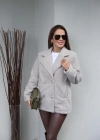Beige Buklet Kaban Ceket