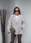 Beige Buklet Kaban Ceket