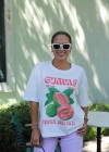 Beyaz Baskılı Tshirt