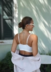 Beyaz Cuplu Crop