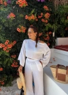 Beyaz Müslin Crop Pantolon Takım