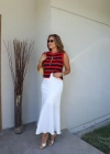 Beyaz Saten Etek