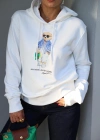 Beyaz Teddy Baskılı Sweatshirt