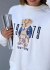 Beyaz Teddy Nakış Detay Sweat