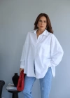 Beyaz Tek Cep Detay Gömlek