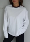 Beyaz Uzun Kol Tshirt