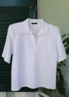 Beyaz Vatkalı Tshirt
