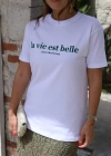 Beyaz Yazı Baskılı Tshirt