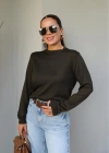 Haki Bisiklet Yaka Basic Triko