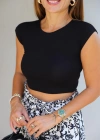 Bisiklet Yaka Crop