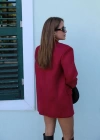 Bordo Astarlı Süet Blazer Ceket