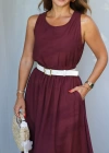 Bordo Bluz Etek Takım