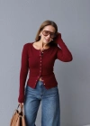 Bordo Ön Çıtçıt Detay Body
