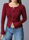 Bordo Ön Çıtçıt Detay Body