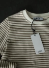 Camel Çizgili Uzun Kol Sweatshirt