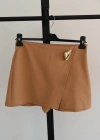 Camel Gold Toka Detay Şort Etek