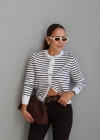 Çizgili Triko Hırka