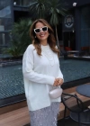 Ekru Oversıze Kazak