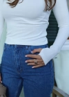 Ekru Parmak Geçmeli Body