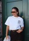 Ekru Yazı Nakış Detay Tshirt