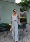 Gri Müslin Crop Pantolon Takım