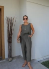 HAKİ Bluz Pantolon Takım