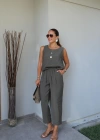 HAKİ Bluz Pantolon Takım