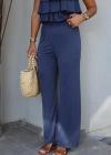İNDİGO Fırfırlı Crop Pantolon Takım