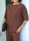 KAHVE Bluz Pantolon Takım