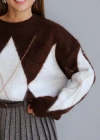 Brown Patterned Sweater