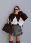 Brown Patterned Sweater