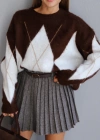 Brown Patterned Sweater