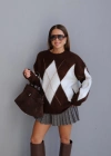 Brown Patterned Sweater