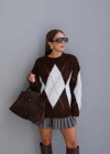Brown Patterned Sweater