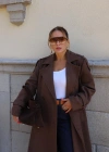 Kahverengi Oversize Kaşe Kaban