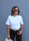 Kısa Kol Vatkalı Basic Tshirt