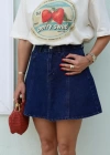 Lacivert Çan Model Mini Etek